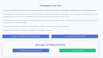 Imagen destacada para Calculadora de Presupuestos en Arte